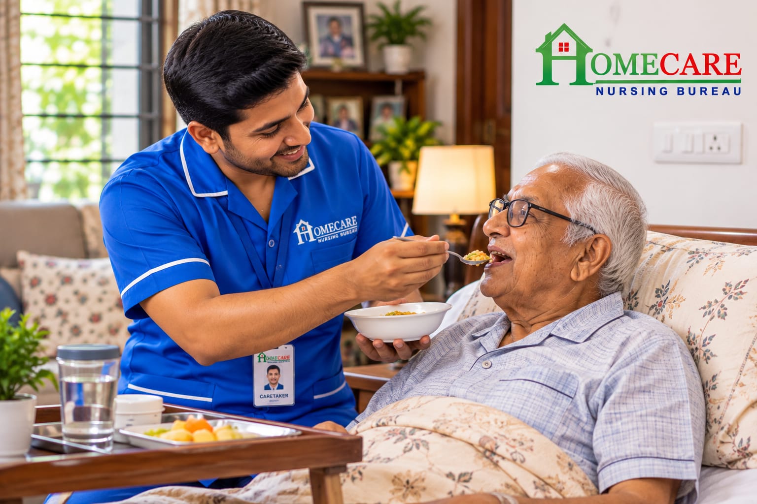 male caretaker for dementia patient care